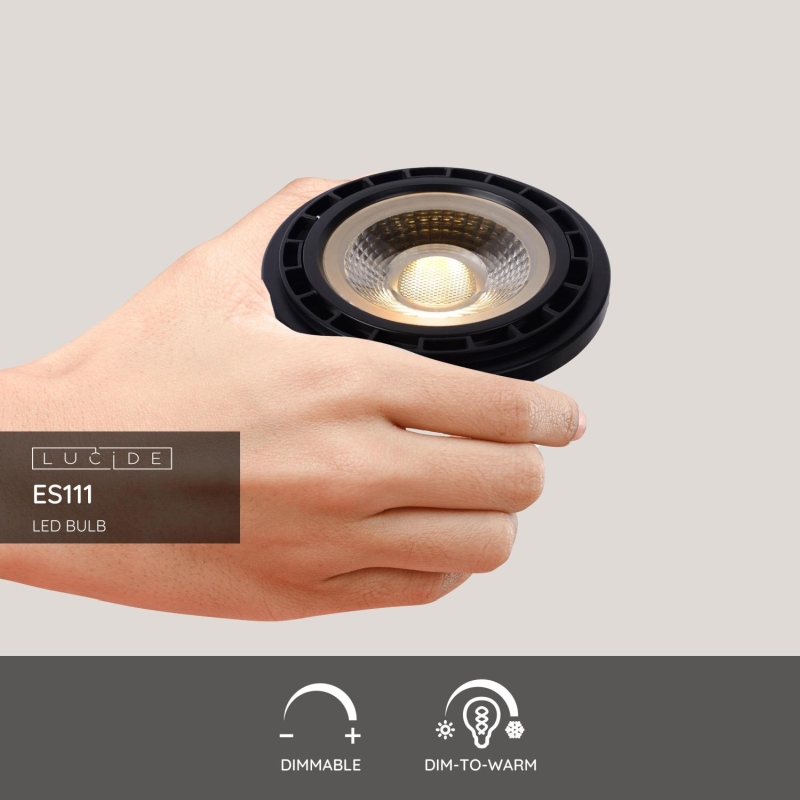 Lucide ES111 - Led žiarovka - Ø 11 cm - LED Dim to warm - GU10 - 1x12W 2200K/3000K - Black